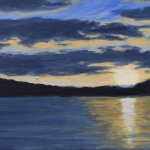 BastienCeline_sunsetonthelake