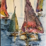 Sailing-2-12-x-24-Watercolor-collage-on-Canvas