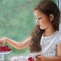 Young Girl with Cherries